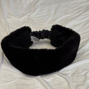 Elegant Black Faux Fur Headband